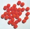 25 10mm Translucent Orange Round Glass Beads